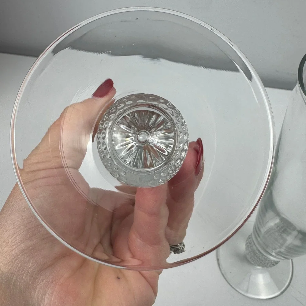 Vtg Libbey‎ Clubhouse Golf Ball Stem Pilsner Glasses Set 2 Barware